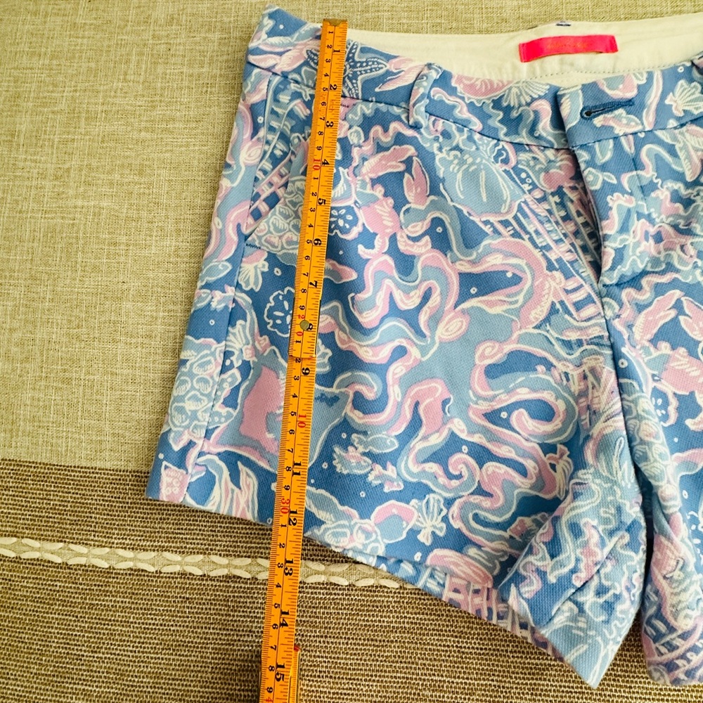 Lilly Pulitzer Callahan Knit Blue and Pink Colorful Shorts - Picture 7 of 8